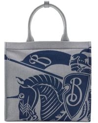 Burberry - Ekd Motif Cotton-Blend Tote Bag - Lyst
