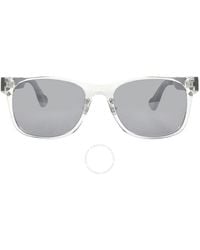 Moncler - Polarized Smoke Oval Sunglasses Ml0163-k 27d 57 - Lyst