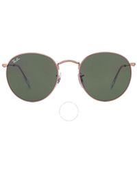 Ray-Ban - Round Metal Green Sunglasses Rb3447 920231 53 - Lyst