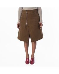 Burberry - A Line High Waist Cotton Midi Skirt, Brand Size 4 (Us - Lyst
