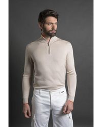 Moorer - Zip Collar Sweater - Lyst