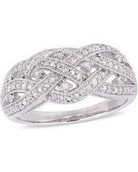 Amour - 1/4 Ct Tw Diamond Entwined Ring - Lyst