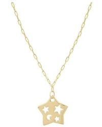 Tresorra - 14K Cutout Star Pendant Necklace - Lyst