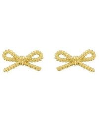 Tresorra - 14K Rope Bow Stud Earrings - Lyst
