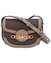 Michael Kors - Ladies Hally Extra-Small Embellished Logo Crossbody Bag- Dusty Sage - Lyst