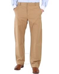 Burberry - Cotton Twill Tailo Trousers - Lyst