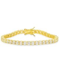 Kylie Harper - 14K Over Round-Cut Cubic Zirconia Cz Tennis Bracelet - Lyst