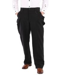 Burberry - Wool Mohair Press Stud Detail Trousers, Brand Size 46 (Waist - Lyst