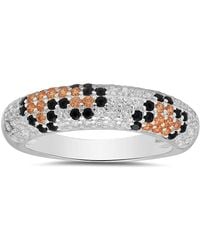 Kylie Harper - Sterling Leopard Skin Pave Cz Band Ring - Lyst