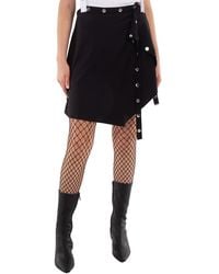 The Attico - Asymmetrical Stretch Jersey Mini Skirt - Lyst
