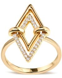 Haus of Brilliance - 14K 1/5 Cttw Diamond Double Triangle Ring (G-H Color, Si1-Si2 Clarity) - Lyst