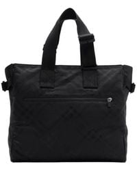 Burberry - Check Jacquard Tote - Lyst