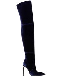 Bally - Hedy Velvet Long Stiletto Boots, Brand Size 37 Us - Lyst