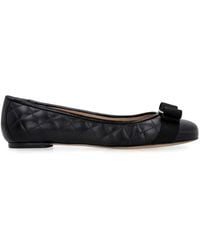 Ferragamo - Varina Quilted Leather Ballet Flat - Lyst