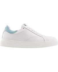 Lanvin - Ddb0 Leather Low-Top Sneakers - Lyst