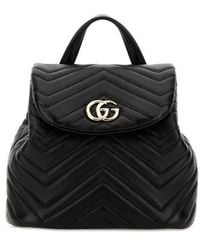 Gucci - Leather Mini Gg Marmont Backpack - Lyst