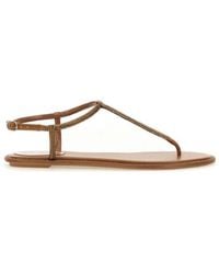 Rene Caovilla - Rene Caovilla Diana Crystal Flat Sandals - Lyst