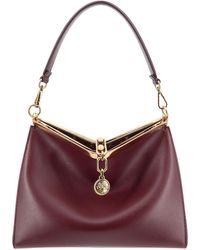 Etro - Luxury Burgundy Leather Mini Shoulder Bag - Lyst