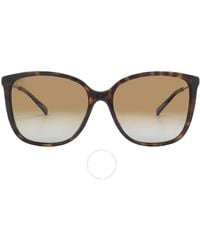Michael Kors - Avellino Light Brown Gradient Polarized Square Sunglasses Mk2169 3006t5 56 - Lyst