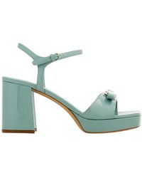 Ferragamo - Ferragamo Platform Sandal With Mini Bow, Size 7 C - Lyst