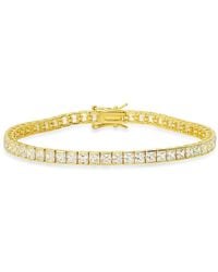 Kylie Harper - 14K Over Princess-Cut Cubic Zirconia Cz Tennis Bracelet - Lyst