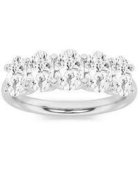 Mure And Co - 2Ctw Oval Shaped Lab Grown Diamond (F/Vs) Five Stone Band Ring - Lyst