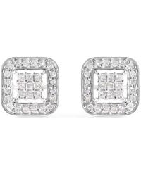 Haus of Brilliance - 10K 5/8 Cttw Diamond Square Shaped Composite Stud Earrings (I-J Color, I1-I2 Clarity) - Lyst