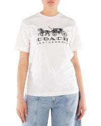 COACH - Horse And Carriage Print Cotton T-Shirt - Lyst