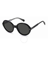 Polaroid - Core Polarized Grey Oval Sunglasses Pld 4114/s/x 0807/m9 54 - Lyst