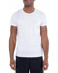 Balmain - Logo Embossed Cotton T Shirt - Lyst