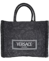 Versace - Barocco Athena Small Tote Bag - Lyst