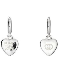 Gucci - Blind For Love Heart Drop Earrings - Lyst