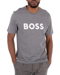 BOSS - Logo Print Cotton-Jersey T-Shirt - Lyst