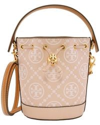 Tory Burch - Mini T Monogram Embossed Bucket Bag - Lyst
