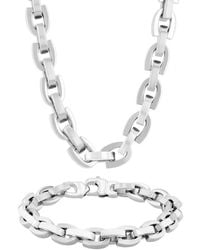 Robert Alton - Horseshoe Link Stainless Steel Jewelry Set - Lyst