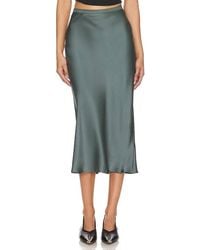 Anine Bing - High-Waist Bar Silk Skirt - Lyst