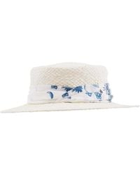 Maison Michel - Ladies Kiki Straw Boater Hat - Lyst