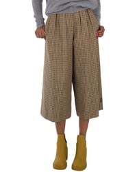 Moncler - Check Cropped Trousers, Brand Size 40 (Us - Lyst