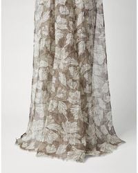 Brunello Cucinelli - And Linen Floral Scarf - Lyst