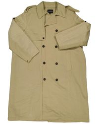 Emporio Armani - Double-Breasted Trench Coat, Brand Size 48 (Us - Lyst