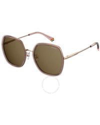 Polaroid - Polarized Bronze Geometric Sunglasses Pld 6153/g/s 035j/sp 58 - Lyst