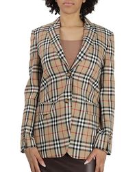 Burberry - Vintage Check Wool Blazer Jacket - Lyst