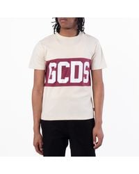 Gcds - Stripe Logo Band Cotton T-Shirt - Lyst
