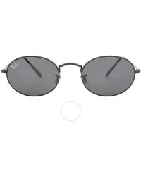Ray-Ban - Oval Dark Gray Sunglasses Rb3547 002/b1 51 - Lyst