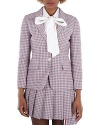 Thom Browne - Ladies Small Check Cotton Jacket - Lyst