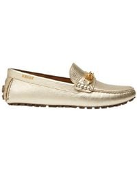 Bally - Lezy 1851 Emblem Leather Drivers, Brand Size 36 Us - Lyst