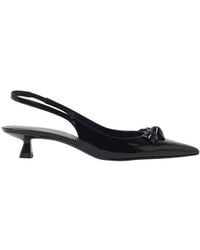 Stuart Weitzman - Rosie 35 Leather Slingbacks - Lyst