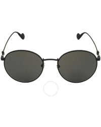 Moncler - Dark Grey Round Sunglasses Ml0155k 02a 55 - Lyst