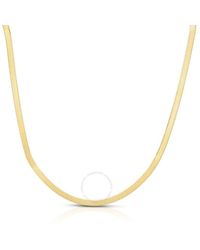 Tresorra - 14K Beveled Herringbone Chain Necklace - Lyst
