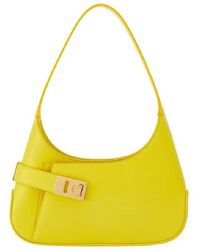 Ferragamo - Gancini Medium Leather Shoulder Bag - Lyst